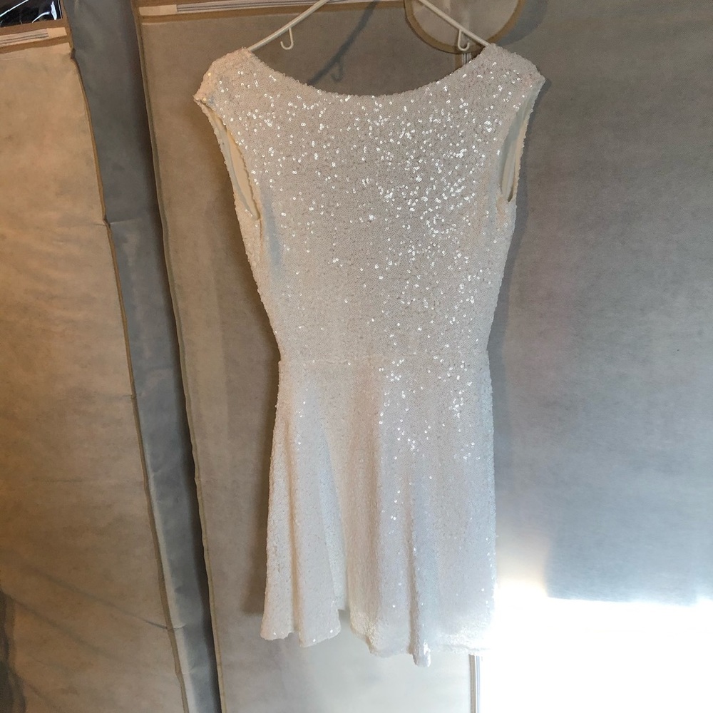 New Years Eve White Sparkle Dress